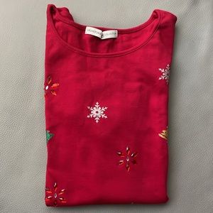 NWOT - Women’s Xmas Holiday Top🧑🏻‍🎄🎄💯% Cotton